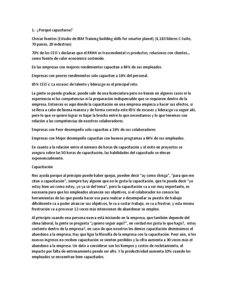 Guía para Elaborar un Programa de Capacitación | PDF | Evaluación ...