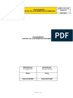 Control de Información Documentada SIG