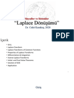 "Laplace Dönüşümü": Sinyaller Ve Sistemler