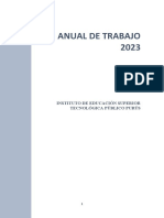 Plan Anual de Trabajo 2023: Instituto de Educación Superior Tecnológica Público Purús
