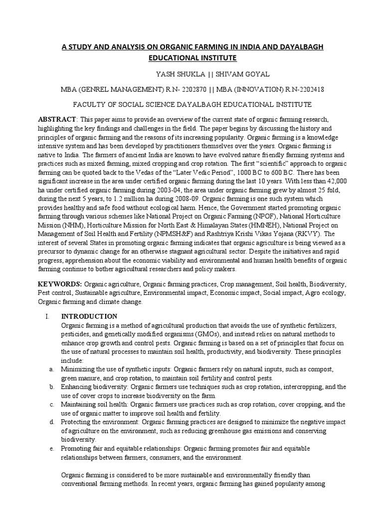 Organic Farming Trends in India | PDF | Organic Farming | Agriculture