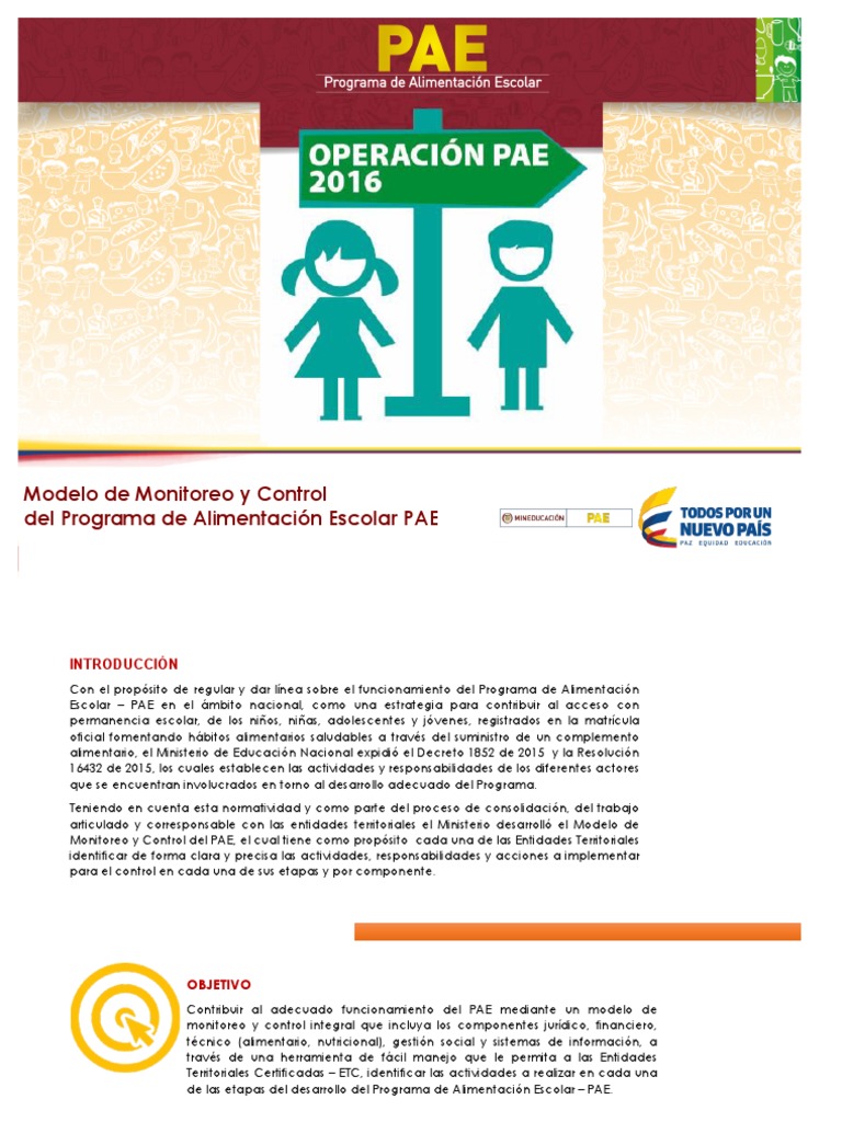 Monitoreo del PAE Escolar | PDF | Planificación