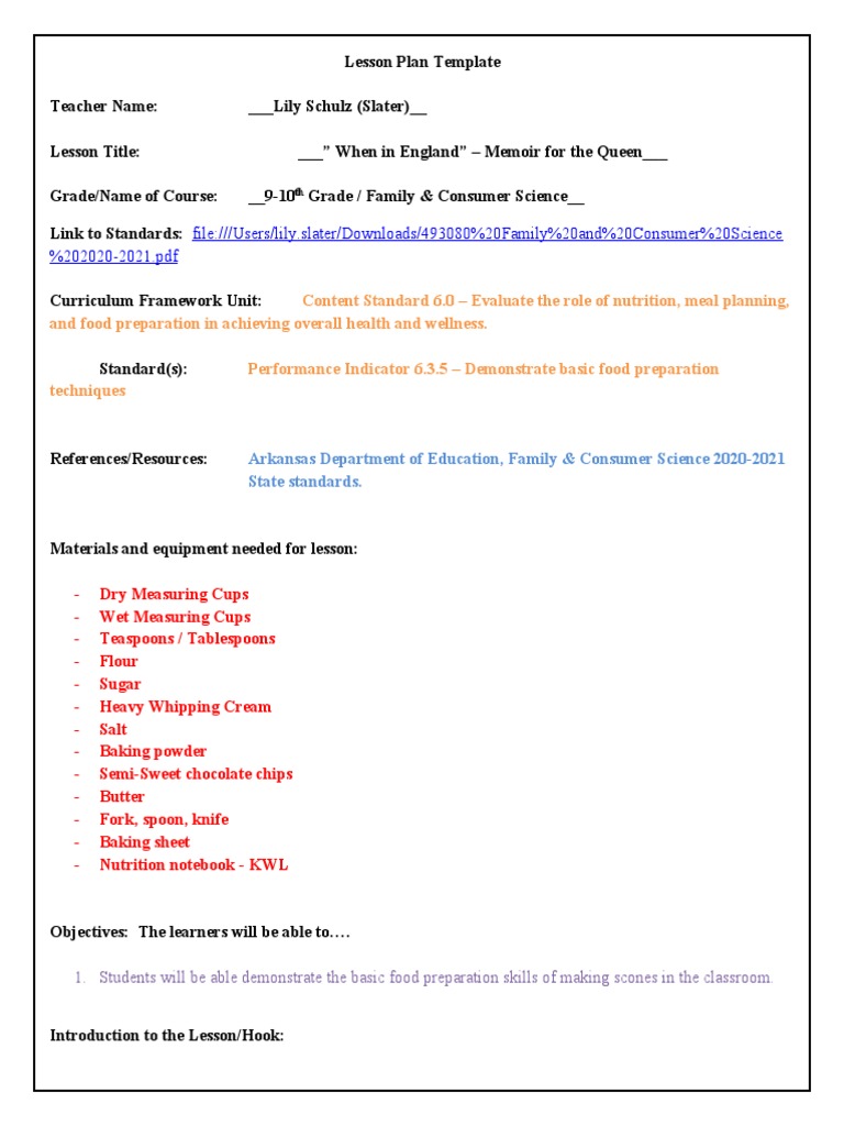 Cate Mini Lesson Plan 2 | PDF