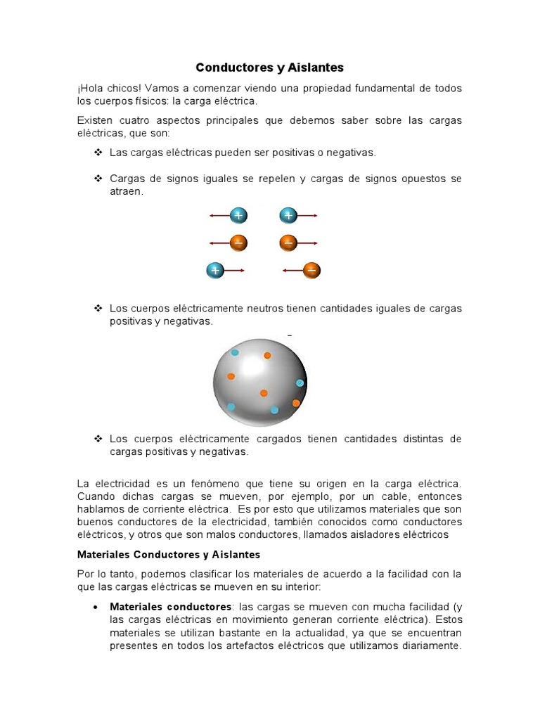 Materiales Conductores y Aislantes | PDF