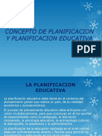 Concepto de Planificacion Y Planificacion Educativa