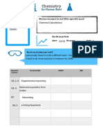 Chemistry: Test Review Sheet