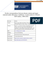 On The Correspondence Between Dream Content and Target Material Under Laboratory Conditions: A Meta-Analysis of dream-ESP Studies, 1966-2016