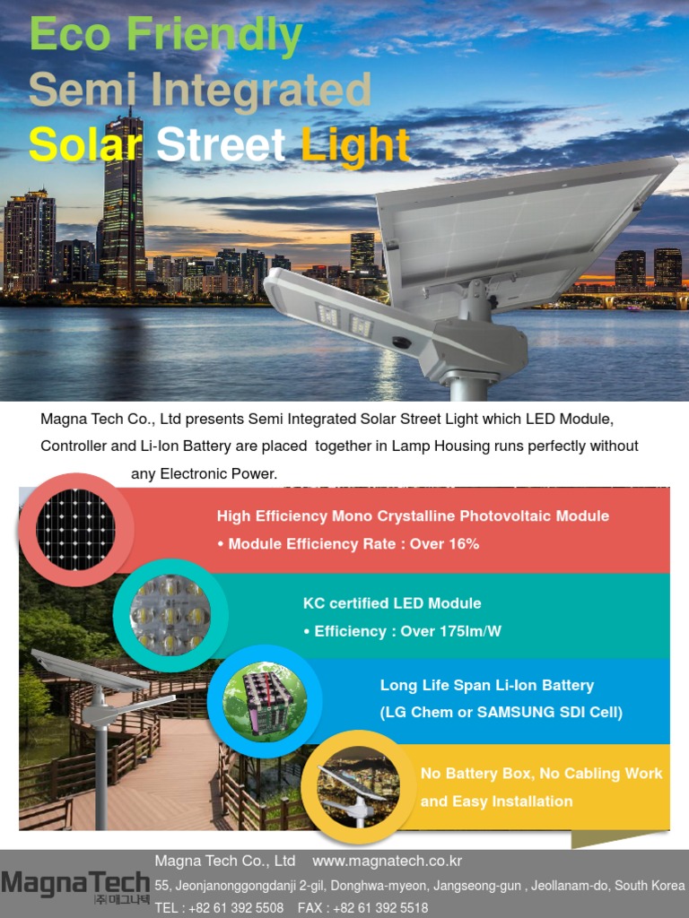 50W Semi Integrated Solar Street Light | PDF