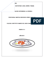 Evaluacion Intermedia La Cronica Muñoz Triana Cristopher Jhoel 11-1