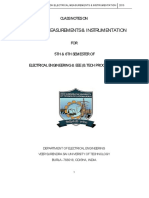 Electrical Measurements & Instrumentation Class Notes 2015