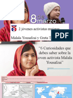 2 Jóvenes Activistas Mujeres Malala Yousafzai y Greta Thunberg