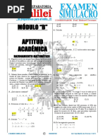 Módulo "B" Aptitud Académica: Razonamiento Matemático