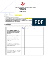 Parte Teoría: Tecnologia de Materiales Y Manufactura - In324 Examen Final Ciclo 2022-02