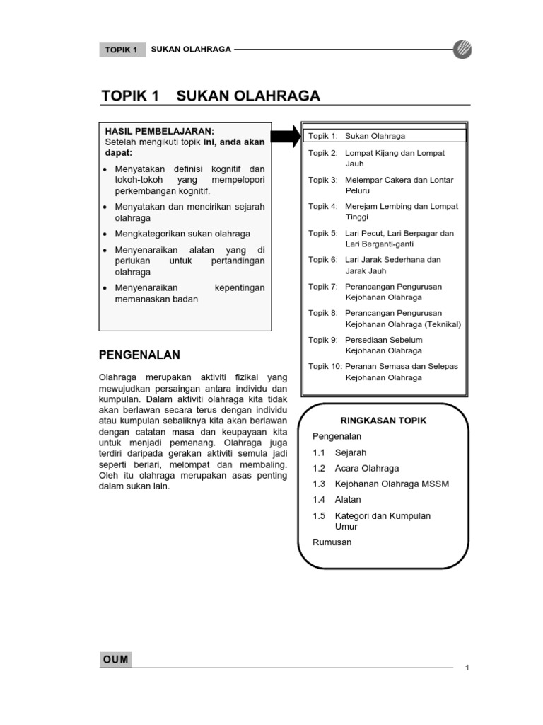 Pengenalan Olahraga