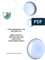 Universidad de Huánuco Métodos Y Técnicas Del Estudio Universitario