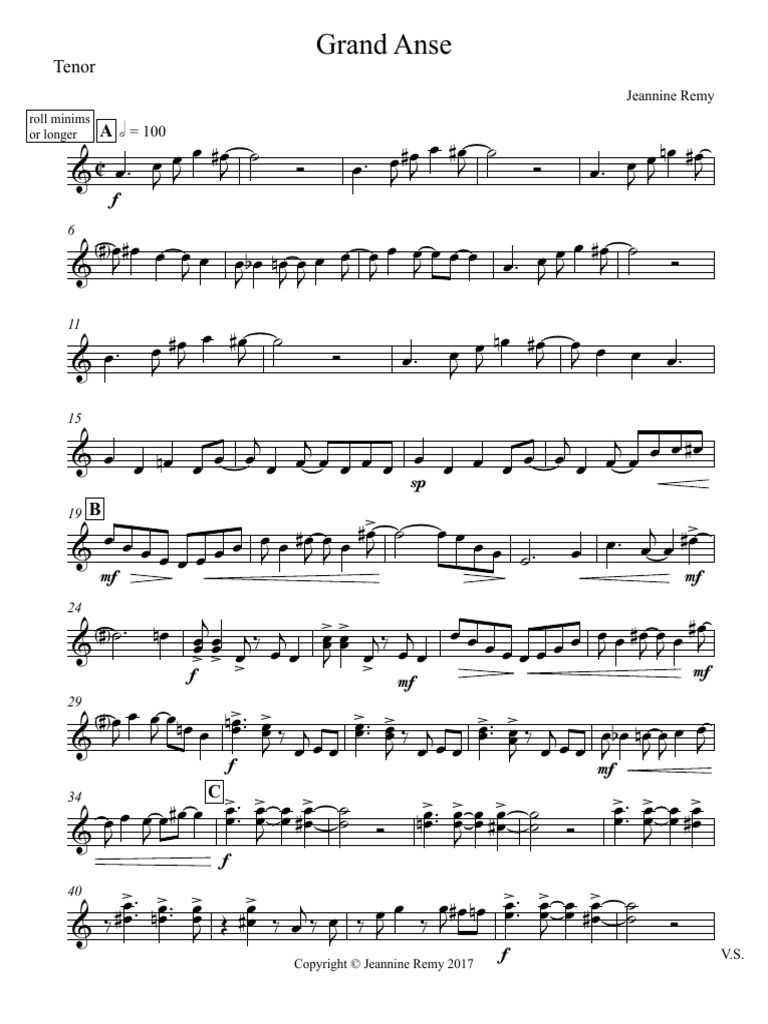 Grand Anse Tenor PDF