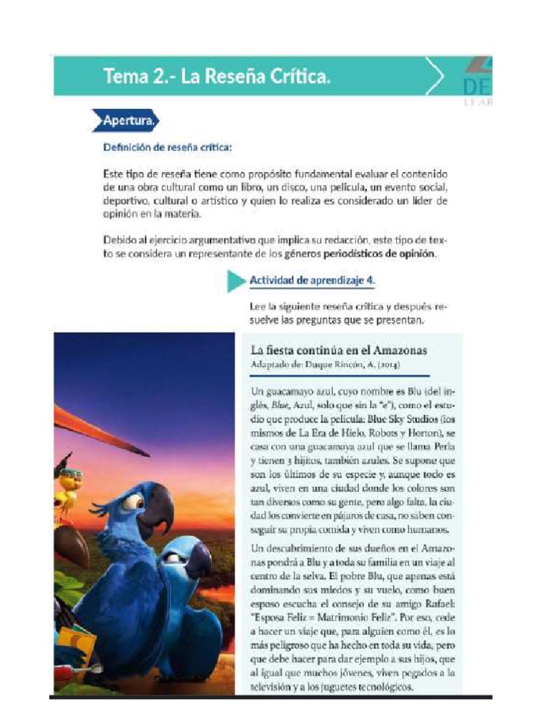 Reseña Critica | PDF