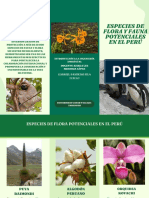 Especies de Flora Y Fauna Potenciales en El Perú: Gabriel Panduro Sila I Ciclo