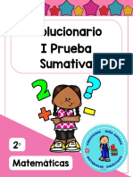 2° Matemáticas - Solucionario - I Prueba Sumativa