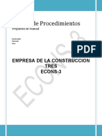 Manual de Procedimientos: Empresa de La Construccion Tres Econs-3