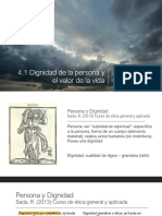 4.1 Dignidad de La Persona y El Valor de La Vida: Sara Moreno Maria - Moreno76@anahuac - MX