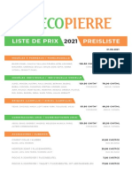 Liste de Prix Preisliste: Modèles À Panneaux / Panelmodelle