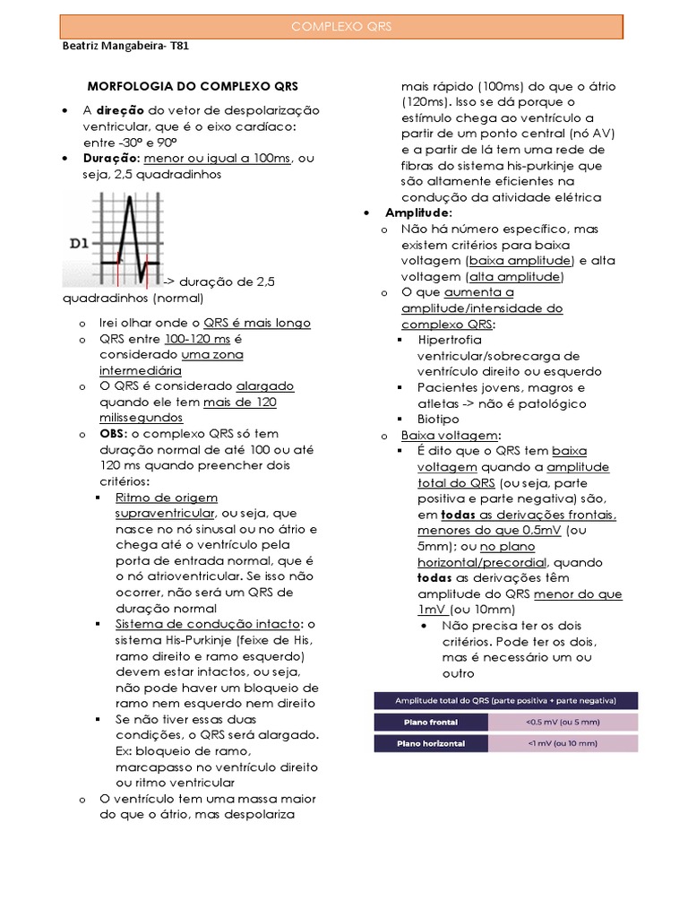 5- complexo QRS | PDF | Átrio (coração) | Coração