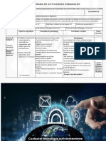 Cronograma de Actividades Semanales: Manejo Del Sistema Operativo y Digitación