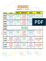 Horario: Recreo