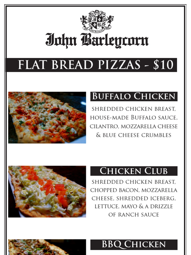 Delicious Flatbread Pizza Menu | PDF