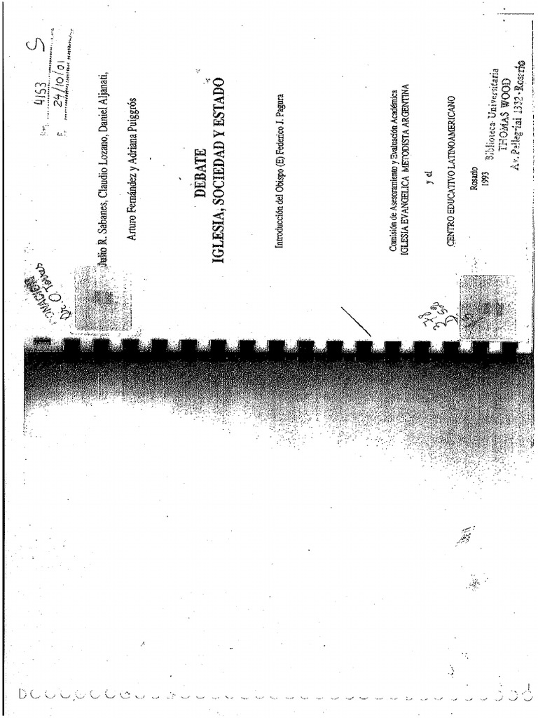 Debate Iglesia Sociedad Y Estado Pdf