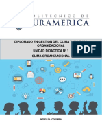 Diplomado en Gestión Del Clima Y Cultura Organizacional Unidad Didáctica #1 Clima Organizacional