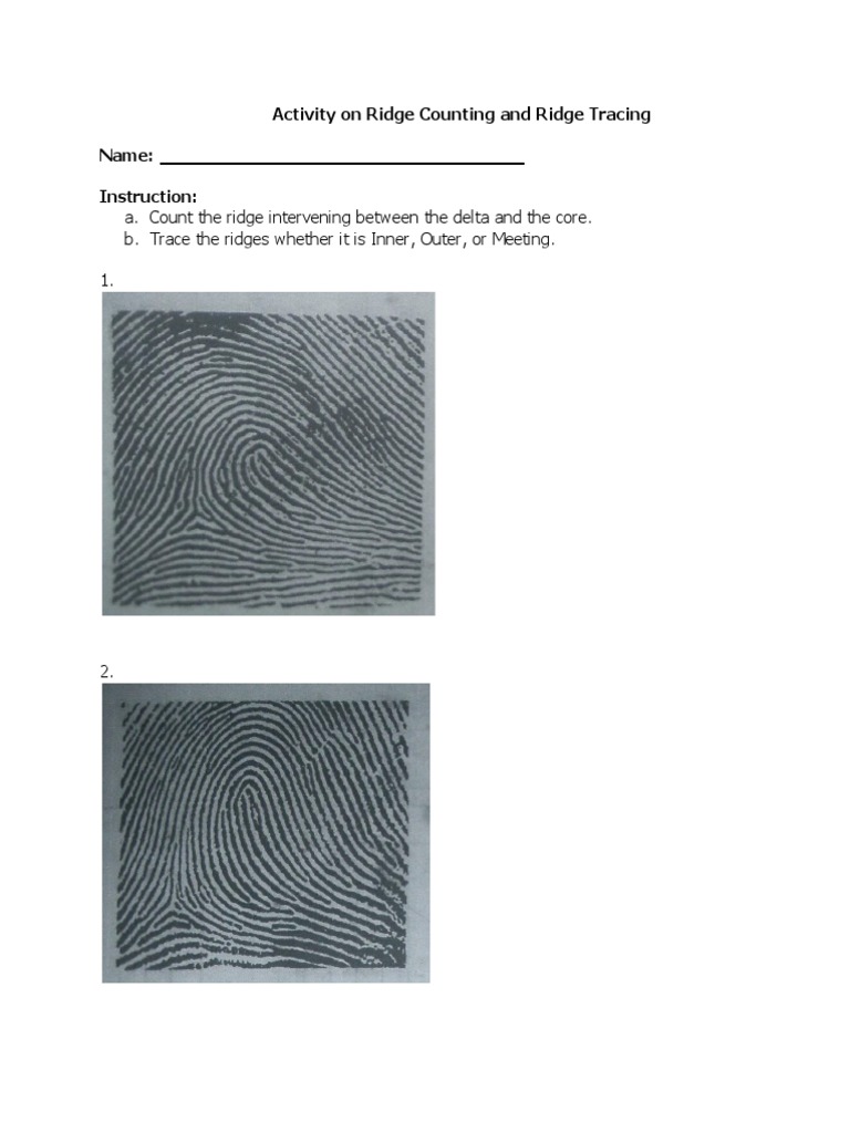 Activity On Ridge Counting and Ridge Tracing | PDF