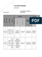 Riesgos matriz identificación