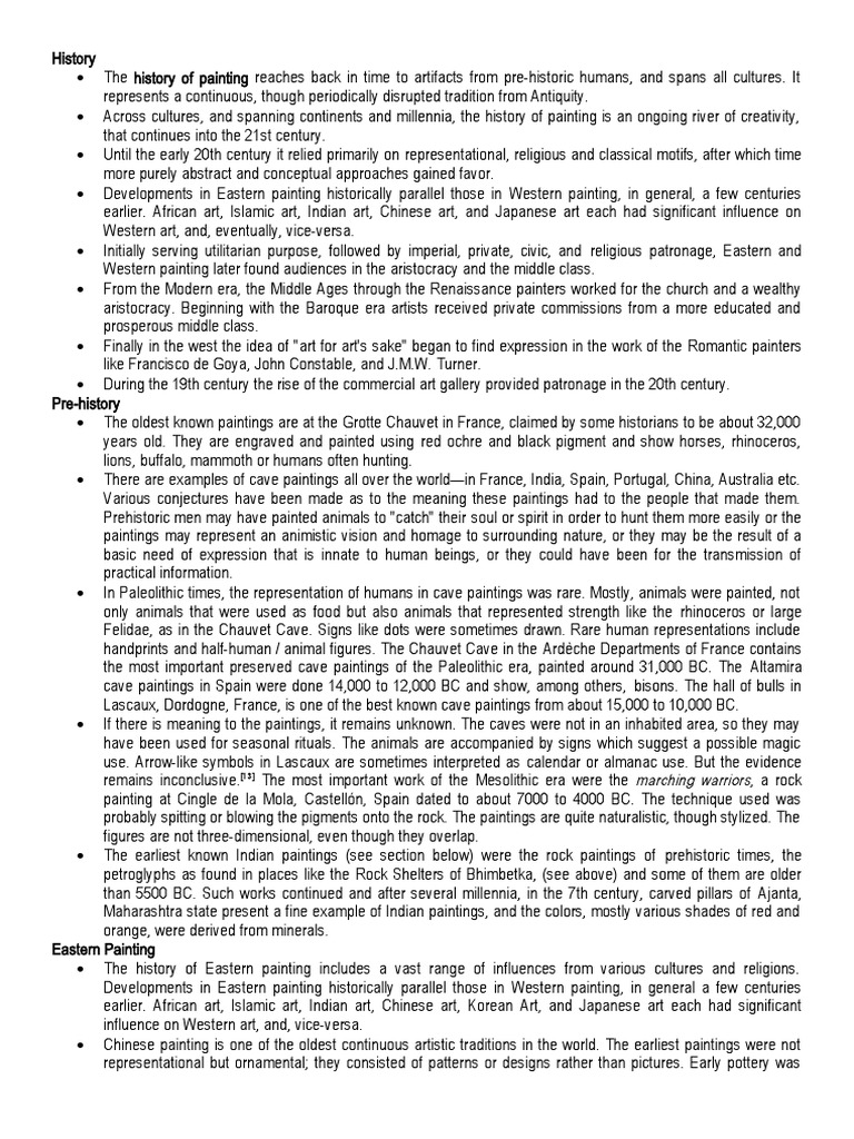 History Of Painting Pdf Symbolism Arts Paintings
