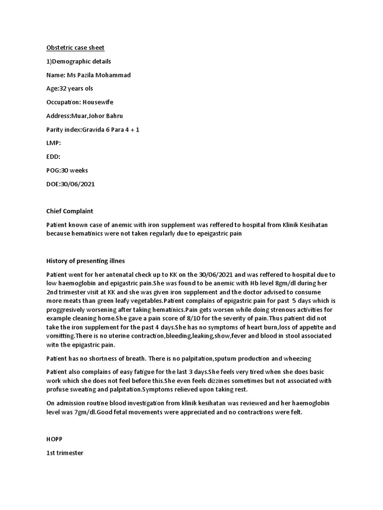 chief-complaint-pdf-anemia-pregnancy