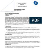 Formato de Debate Derecho Tarjeta Informativa