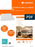 Panel Led Homologado Ledvance® Panel G3 36W 6500K 600X600