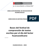 Bases Del Concurso de Comprensión Lectora - Aniversario de Huancavelica