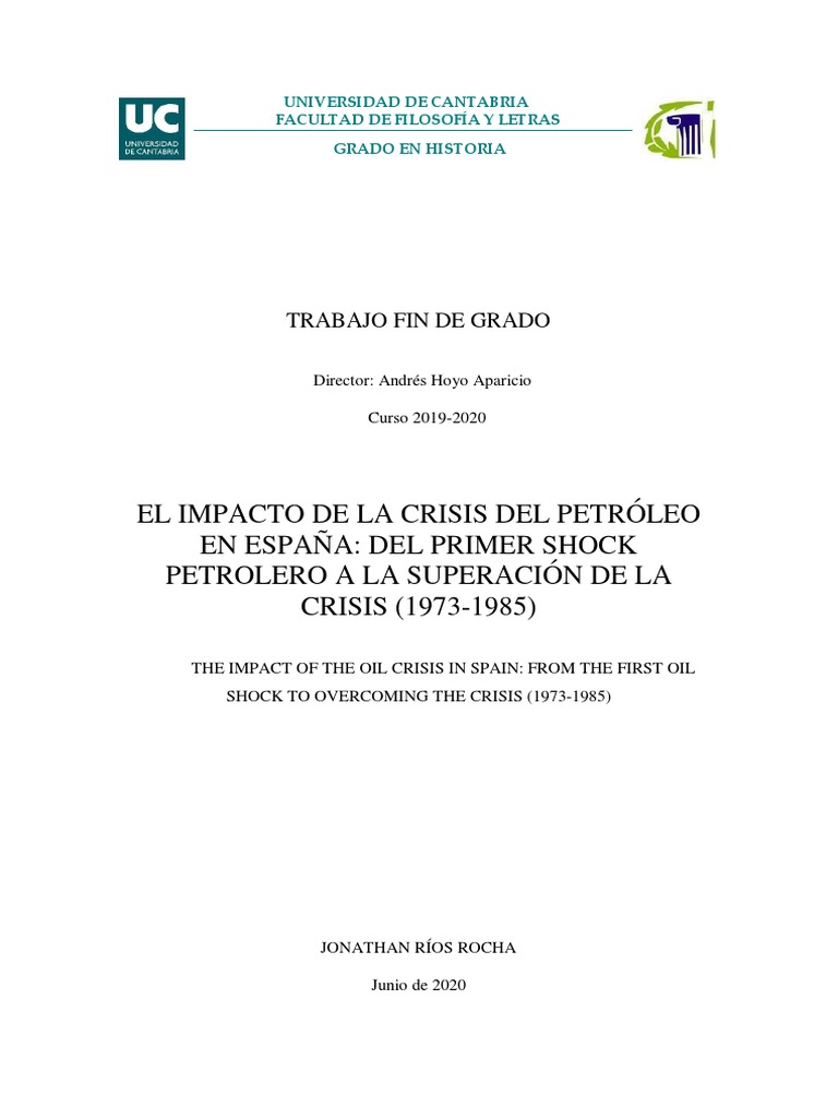 Impacto de la crisis del petróleo en España | PDF | Inflación | OPEP