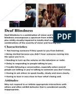 Deaf Blindness: Characteristics