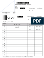 Descomponemos: 1) Cuenta y Completa El Número Representado en Cada Caso