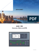 Agc 150 Generator Mains BTB Data Sheet 4921240618 Uk