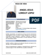 Angel Jesus Lorduy Lopez: Hoja de Vida