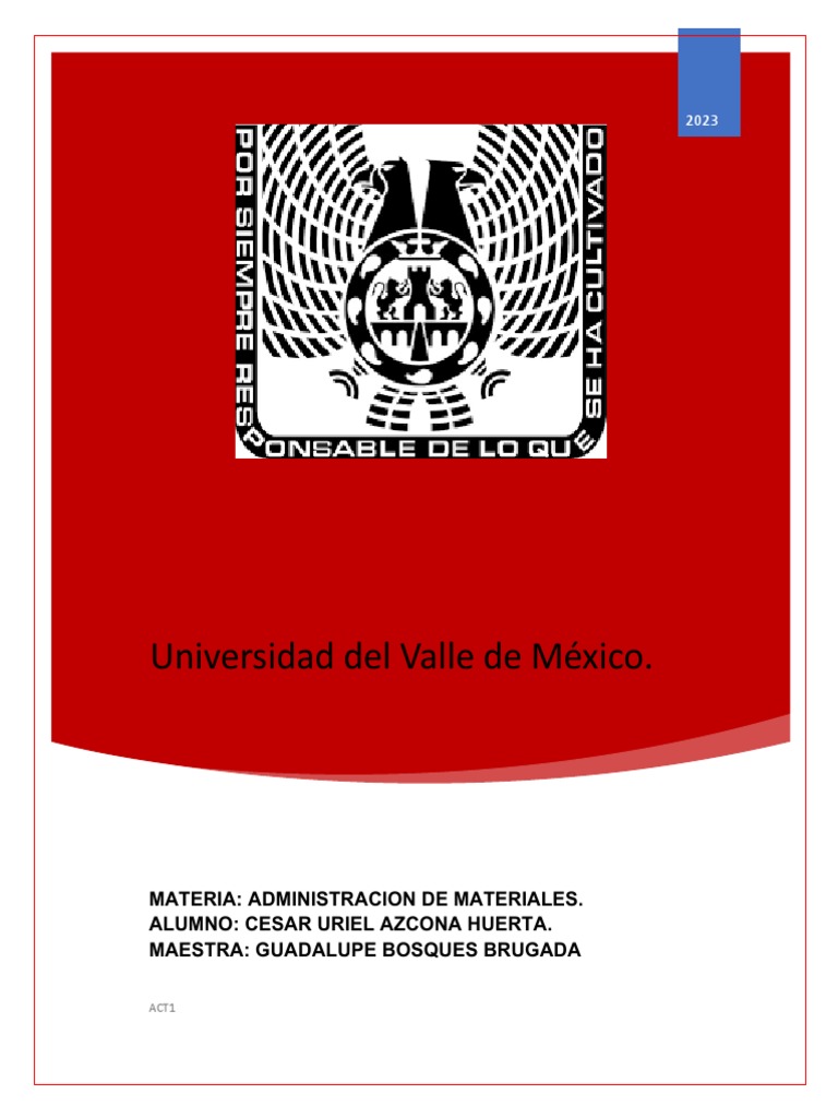 Act1 Admnmtrials AHCU | PDF | Logística | Internacionalizacion