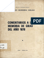 Comentarios A La Memoria de Grau DEL 1878: Geraldo Aro Emena A N