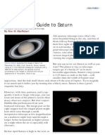 An Observing Guide To Saturn: by Alan M. Macrobert