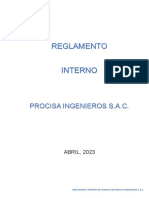 Reglamento interno trabajo Procisa