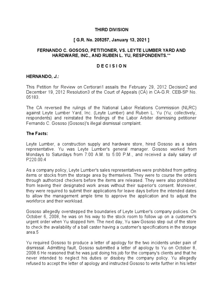 Gososo v. Leyte Lumber Yard PDF