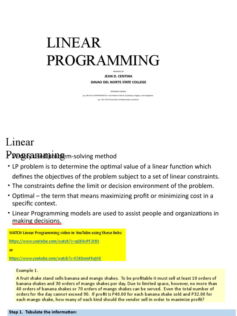 Linear Programming For GC | PDF